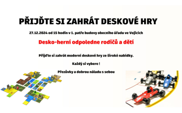 Přijďte si zahrát deskové hry