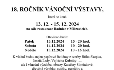 18. ročník Vánoční výstavy