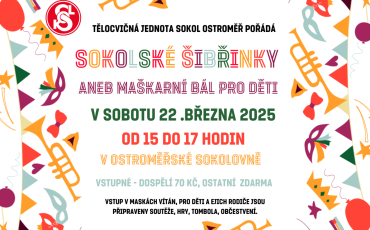 Sokolské Šibřinky aneb maškarní bál pro děti